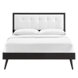 Willow Wood Queen Platform Bed With Splayed Legs by Lefancy