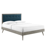 Willow Wood Queen Platform Bed With Splayed Legs by Lefancy