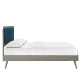 Willow Wood Queen Platform Bed With Splayed Legs by Lefancy