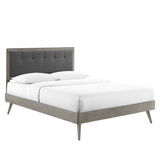 Willow Wood Queen Platform Bed With Splayed Legs by Lefancy