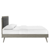 Willow Wood Queen Platform Bed With Splayed Legs by Lefancy