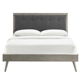 Willow Wood Queen Platform Bed With Splayed Legs by Lefancy