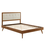 Willow Wood Queen Platform Bed With Splayed Legs by Lefancy