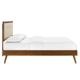 Willow Wood Queen Platform Bed With Splayed Legs by Lefancy