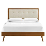 Willow Wood Queen Platform Bed With Splayed Legs by Lefancy