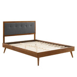 Willow Wood Queen Platform Bed With Splayed Legs by Lefancy