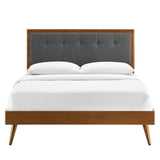 Willow Wood Queen Platform Bed With Splayed Legs by Lefancy