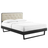 Bridgette Wood Queen Platform Bed With Angular Frame by Lefancy