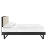 Bridgette Wood Queen Platform Bed With Angular Frame by Lefancy