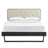 Bridgette Wood Queen Platform Bed With Angular Frame by Lefancy