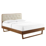 Bridgette Wood Queen Platform Bed With Angular Frame by Lefancy