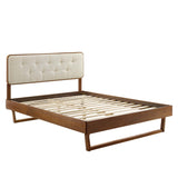 Bridgette Wood Queen Platform Bed With Angular Frame by Lefancy