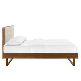 Bridgette Wood Queen Platform Bed With Angular Frame by Lefancy