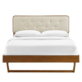 Bridgette Wood Queen Platform Bed With Angular Frame by Lefancy