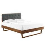 Bridgette Wood Queen Platform Bed With Angular Frame by Lefancy