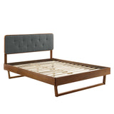 Bridgette Wood Queen Platform Bed With Angular Frame by Lefancy