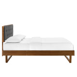 Bridgette Wood Queen Platform Bed With Angular Frame by Lefancy