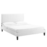 Peyton Performance Velvet Queen Platform Bed by Lefancy