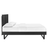 Alana Wood King Platform Bed With Angular Frame by Lefancy