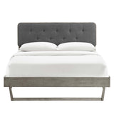 Bridgette Wood King Platform Bed With Angular Frame by Lefancy