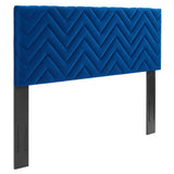 Mercy Chevron Tufted Performance Velvet Twin Headboard by Lefancy