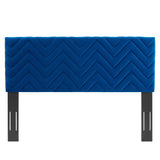 Mercy Chevron Tufted Performance Velvet Twin Headboard by Lefancy