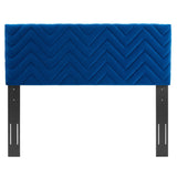 Mercy Chevron Tufted Performance Velvet Twin Headboard by Lefancy