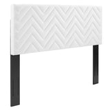 Mercy Chevron Tufted Performance Velvet Twin Headboard by Lefancy