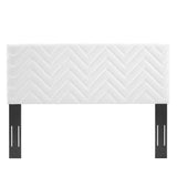 Mercy Chevron Tufted Performance Velvet Twin Headboard by Lefancy