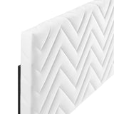 Mercy Chevron Tufted Performance Velvet Twin Headboard by Lefancy