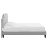 Sienna Performance Velvet Queen Platform Bed by Lefancy