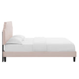 Sienna Performance Velvet Queen Platform Bed by Lefancy