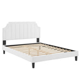 Sienna Performance Velvet Queen Platform Bed by Lefancy