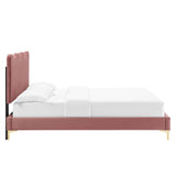 Current Performance Velvet Twin Platform Bed by Lefancy