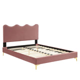 Current Performance Velvet Twin Platform Bed by Lefancy