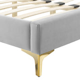 Current Performance Velvet Twin Platform Bed by Lefancy