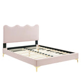 Current Performance Velvet Twin Platform Bed by Lefancy