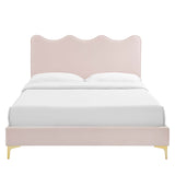 Current Performance Velvet Twin Platform Bed by Lefancy