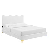 Current Performance Velvet Twin Platform Bed by Lefancy