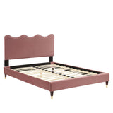 Current Performance Velvet Twin Platform Bed by Lefancy