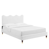 Current Performance Velvet Twin Platform Bed by Lefancy