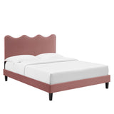 Current Performance Velvet Twin Platform Bed by Lefancy