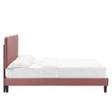 Current Performance Velvet Twin Platform Bed by Lefancy