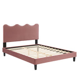 Current Performance Velvet Twin Platform Bed by Lefancy