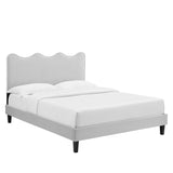 Current Performance Velvet Twin Platform Bed by Lefancy