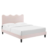 Current Performance Velvet Twin Platform Bed by Lefancy