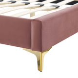 Current Performance Velvet Full Platform Bed by Lefancy