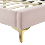 Gwyneth Tufted Performance Velvet Queen Platform Bed by Lefancy