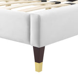 Gwyneth Tufted Performance Velvet Queen Platform Bed by Lefancy