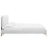 Peyton Performance Velvet Twin Platform Bed by Lefancy